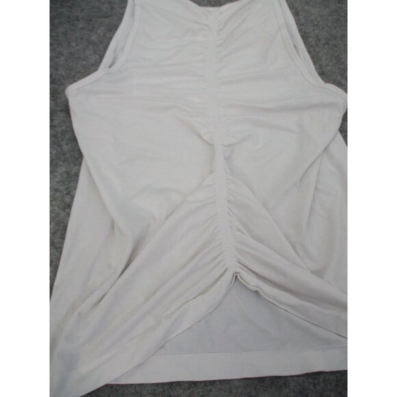 Fabletics White Tank Top Ruched Back Sleeveless Athletic Workout Womens Large - Picture 15 of 16